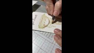 Using Sheena's  'Baby blessings' stamps and applying awesome watercolour pencil techniques