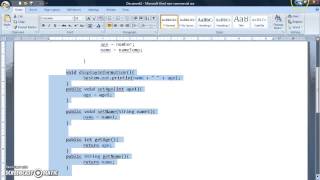Java Tutorial Lesson#3 - Constructor, getters and setters