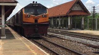 รถไฟขบวน 202 พิษณุโลก-กรุงเทพ โค้งมาสวยๆเข้าจอดสถานีอยุธยา