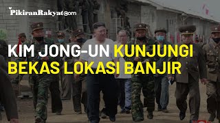 Blusukan ke Bekas Lokasi Banjir, Kim Jong-un Pakai Kaos Oblong Putih Sambil Tertawa