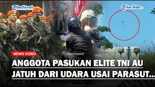 Detik-detik Penerjun Payung Kopasgat TNI AU Jatuh Berputar-putar di Udara, Parasut Gagal Mengembang!