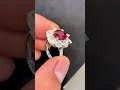 jewelryay new arrivals.4.18ct unheated pigeon blood ruby ring vitreous texture ruby gift new