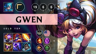 Gwen Top vs Tahm Kench: Triple Kill, Dominating - NA Challenger Patch 14.24