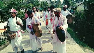 Holi dance by sobor people from mancotta tea estate..1 no. line