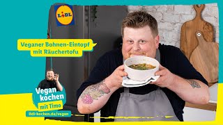 Veganer Bohnen-Eintopf mit Räuchertofu | Vegan kochen mit Timo | Einfache Vegane Rezepte