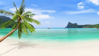 Amazing Beach Scenes with Positive Seaside Bossa Nova Jazz Music 2025, Ocean Waves