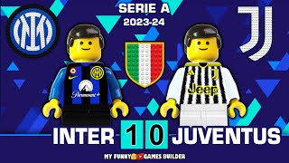 Inter vs Juventus 1-0 | Serie A 2024 Gol e Sintesi Inter Juve • Goals & Highlights Lego Football