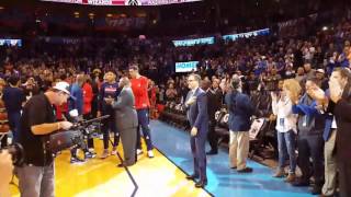 Scott Brooks Standing Ovation In OKC!!! Thunder Vs Wizards 11/30/16