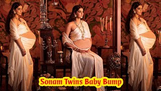 Pregnant Sonam Kapoor Flaunting her baby bump in her First maternity photoshoot