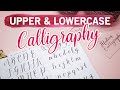 How to write MODERN CALLIGRAPHY in UpperCase & LowerCase  with Worksheet