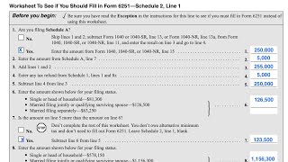 Do you need to complete IRS Form 6251 to calculate AMT (alternative minimum tax)?