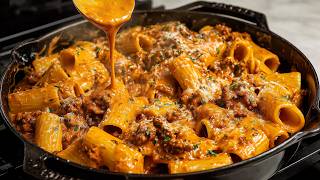 This GROUND BEEF pasta is CRAZY good! Wait till you see the secret! 🔝 2 Easy Recipes