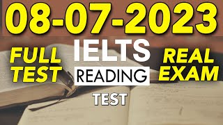 IELTS READING PRACTICE TEST 2023 WITH ANSWER | 08.07.2023