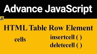 HTML Table Row Element in JavaScript (Hindi)