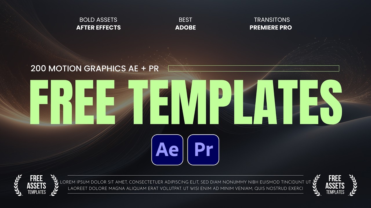 200 Free Motion Graphic Templates For After Effects Premiere Pro