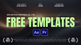 200 FREE Motion Graphic Templates for After Effects \u0026 Premiere Pro