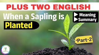 🌱When a sapling is planted by Wangari Mathai|(2/2)Summary|Meaning|Plus Two English In Malayalam|