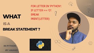 Introducing the break statements in #python #breakstatement #forloop