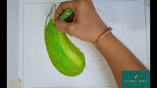Bottle guard and Brinjal drawing easy | drawing step by step | drawing vegetables tutorials L-6