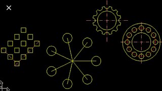 12-How to Use Polar,Rectangular and Path Array in AutoCad 2017