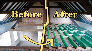 Floor Structure Rebuilt! Satisfying DIY Renovation Timelapse