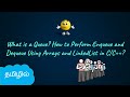 Queue Implementation Using Arrays and LinkedList in C/C++ | Enqueue | Dequeue | DSA in Tamil