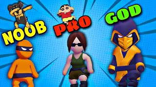 NOOB vs PRO vs GOD | In Stealth Masters | With Shinchan And Chop | IamBolt Gaming |