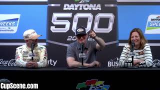 NASCAR at Daytona, Feb. 2025: Justin Allgaier, Dale Jr., Kelly Earnhardt  post Duel 1