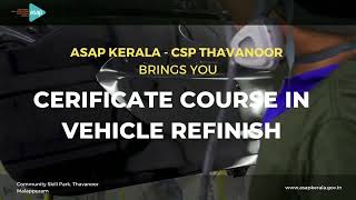 Free Certificate Course in Vehicle Refinish at CSP Thavanur with @akzonobel