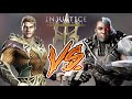 Injustice Gods Among Us - Aquaman Vs. Cyborg (Hard) Walkthrough | RozZ99