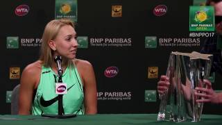 BNP Paribas Open 2017: Elena Vesnina Loses Her Trophy