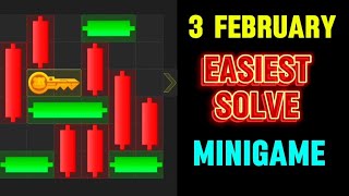 3 February Mini Game 100% Easily Solved Today | Hamster Kombat Mini Game 3 February | Mini Game