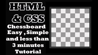 Creating chessboard with HTML & CSS | Easy Tutorial