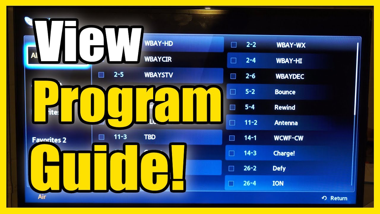 How To Find Program Guide Channels List On Old Samsung Smart Tv Easy