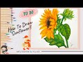 Watercolor painting for beginners l Beautiful Sunflower painting tutorial l ART's STATION