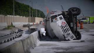 Overturned Tanker truck