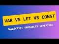 JavaScript Variables: var vs let vs const