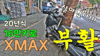 폐차직전!! 20년식 16만Km XMAX가 심폐소생 끝에 다시 부활했다!!! 과연 사망했던 원인은??? XMAX 정말 좋은 바이크였다....[Feat.  퀵스모토 바이크]