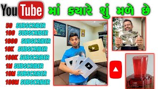 YouTube માં ક્યારે શું મળે છે ? || All Types Of Youtube Play Button In Gujarati || Technical 1Raj