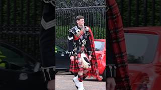 #handsome  #scotsguards #piper walks past me #shorts #soldier #kilts #tartan