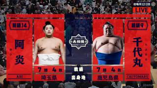 大相撲2018年１月場所12日目 阿炎vs千代丸