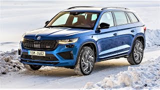 New Skoda KODIAQ RS 2023 on Snow - Better than Audi Quattro?