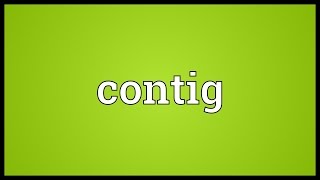 Contig Meaning