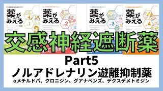 【交感神経遮断薬】ノルアドレナリン遊離抑制薬　デクスデメトミジン、メチルドパ、クロニジン、グアナベンズ　薬剤師国家試験