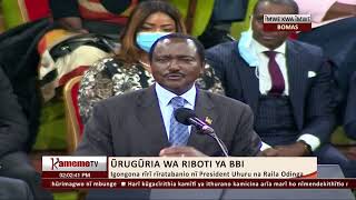 LIVE: President Kenyatta na Raila gutongoria mucemanio wa kuruguria riboti ya BBI