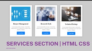How to make Our Services Grid/Section | HTML and CSS only - [ Beginners Tutorial ]