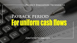 payback period for even cash flows