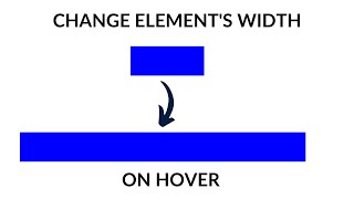 Change Element's Width on Hover using HTML and CSS