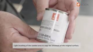 BOEN Repair tips – How to repair minor damages on oiled hardwood flooring. Oak Sand.