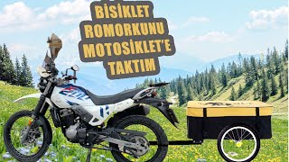 MOTOSİKLET İLE KAMP İÇİN EN UCUZ ROMORK.